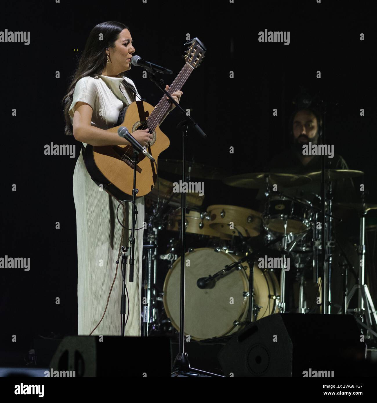 The singer-songwriter Valeria Castro during his concert at the Teatro Circo Price in Madrid, on 03 February, 2024 in Madrid, Spain. Stock Photo