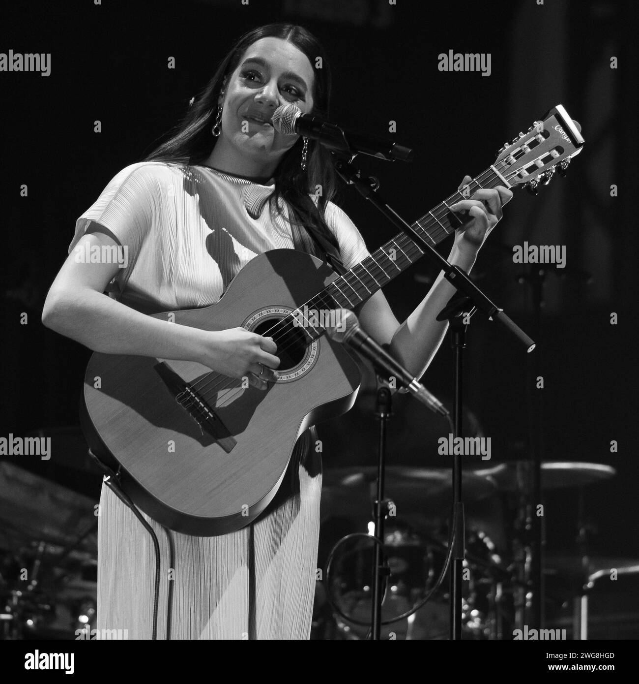 The singer-songwriter Valeria Castro during his concert at the Teatro Circo Price in Madrid, on 03 February, 2024 in Madrid, Spain. Stock Photo