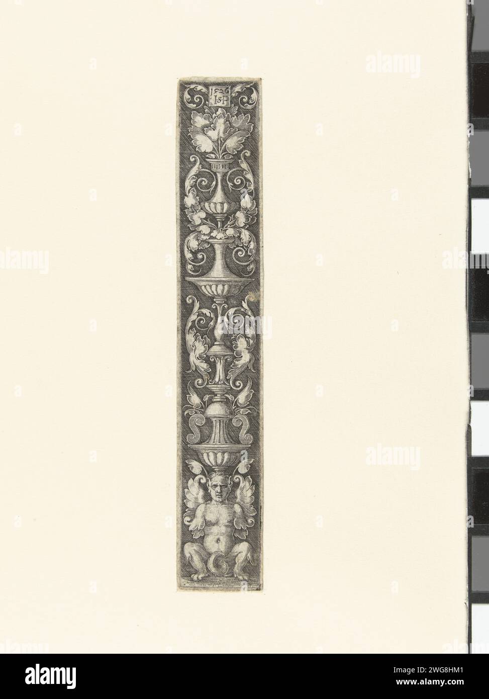 Plat decoration with a squatted satar at the bottom, 1510 - 1527 print ...
