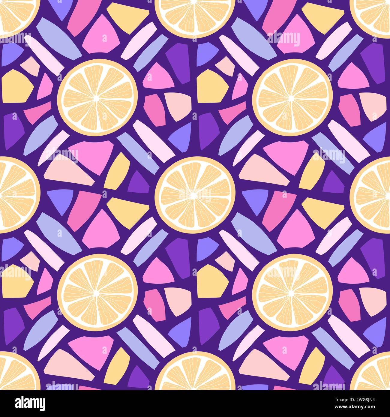 Summer fruit seamless lemon pattern for wrapping paper and fabrics and ...