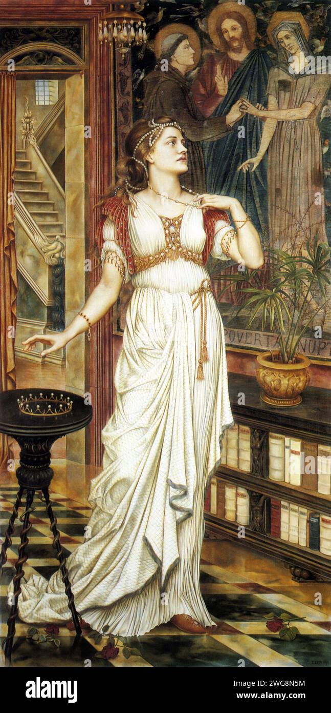 The Crown of Glory, Painting by Evelyn De Morgan Stock Photo