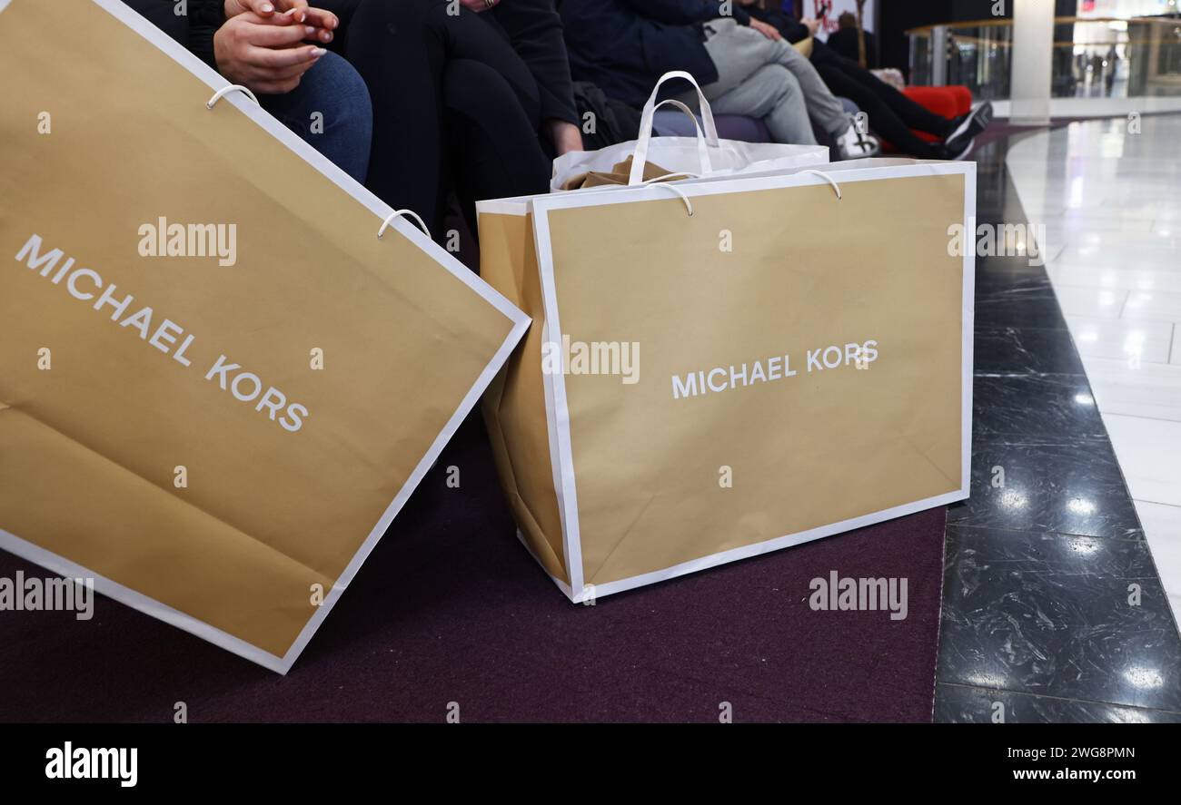Michael Kors bags, Westfield Mall of Scandinavia, Stockholm, Sweden. Stock Photo