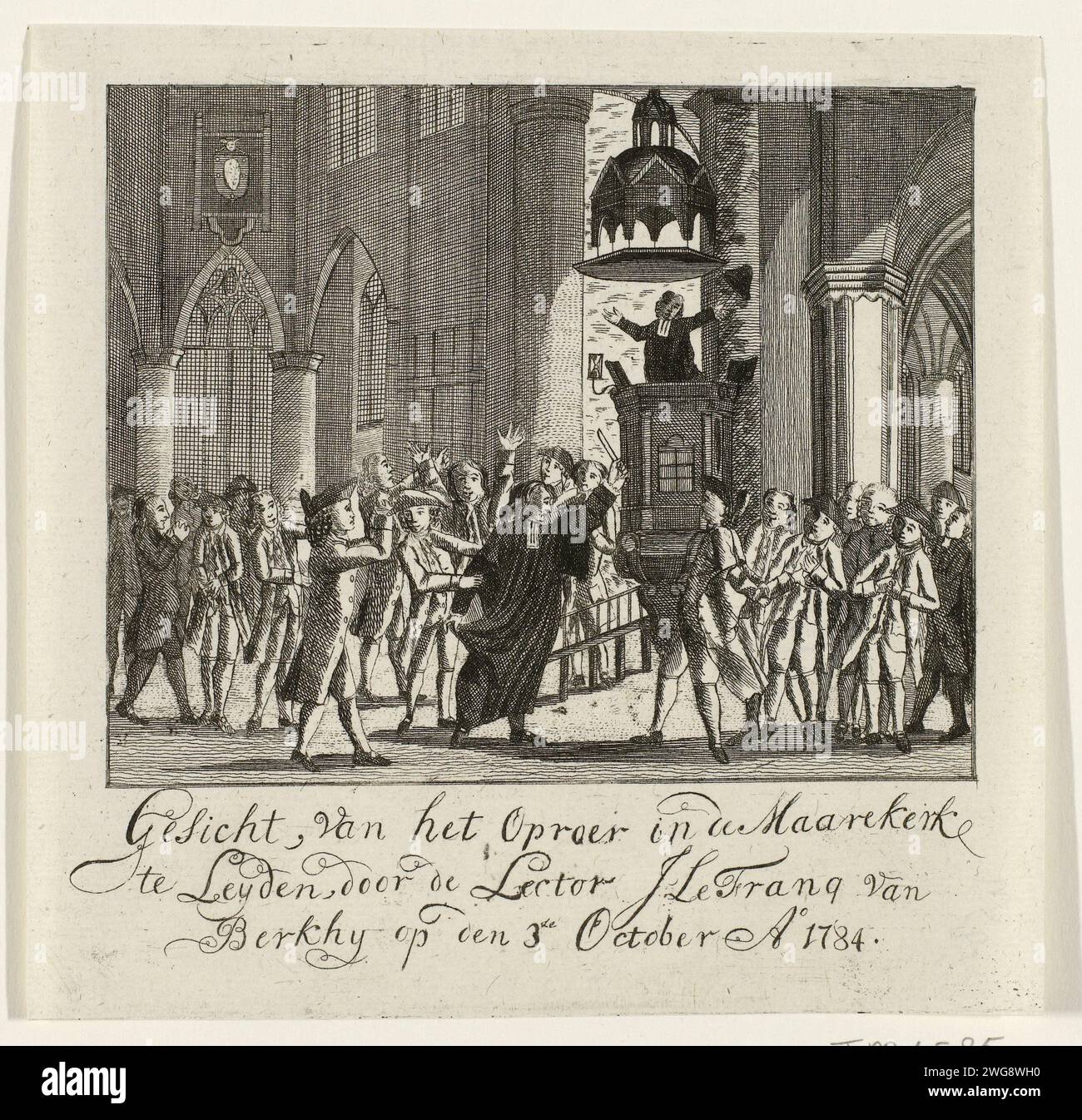Storet around Johannes le Francq van Berkhey in the Leidse Marekerk ...