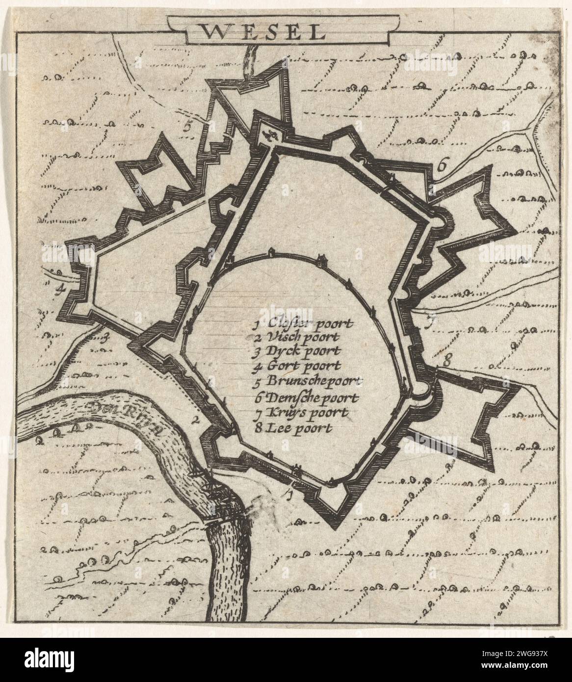 map-of-wesel-1631-1632-1632-1649-print-map-of-wesel-with-the