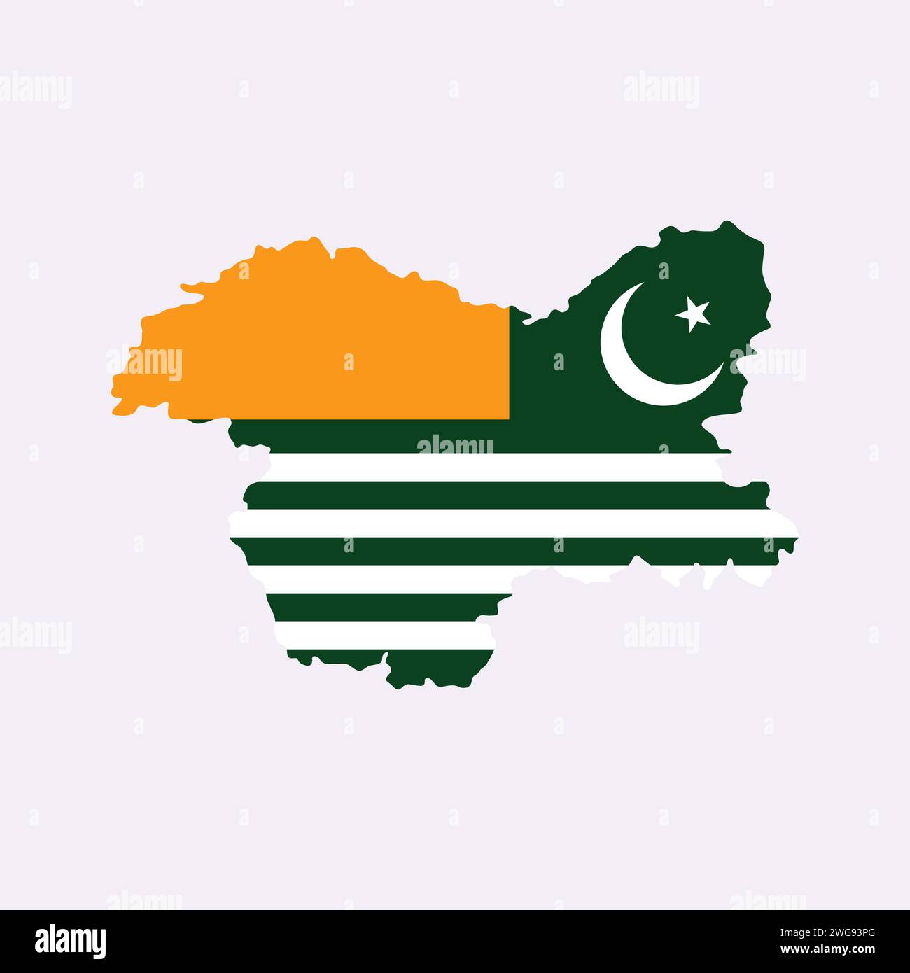 Kashmir Solidarity Day 5th February Vector Icon Illustration Kashmir Day icon Stock Vector