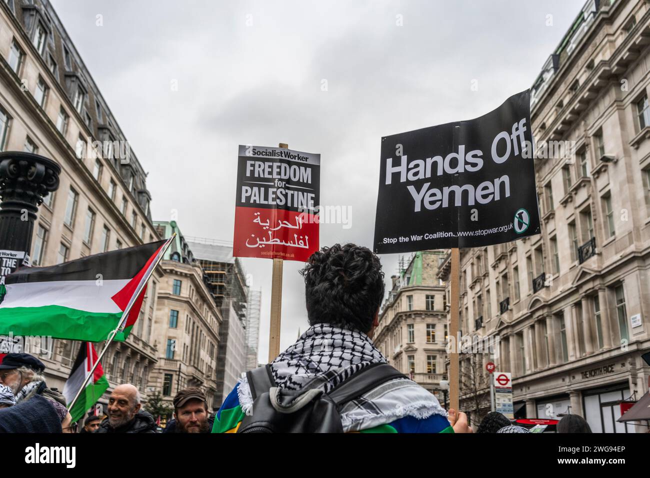 London, UK. 3rd February 2024. Freedom for Palestine and Hands off