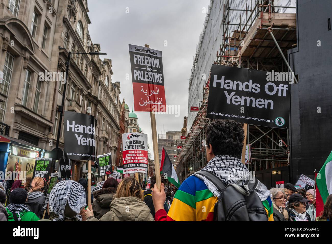 London, UK. 3rd February 2024. Freedom for Palestine and Hands off