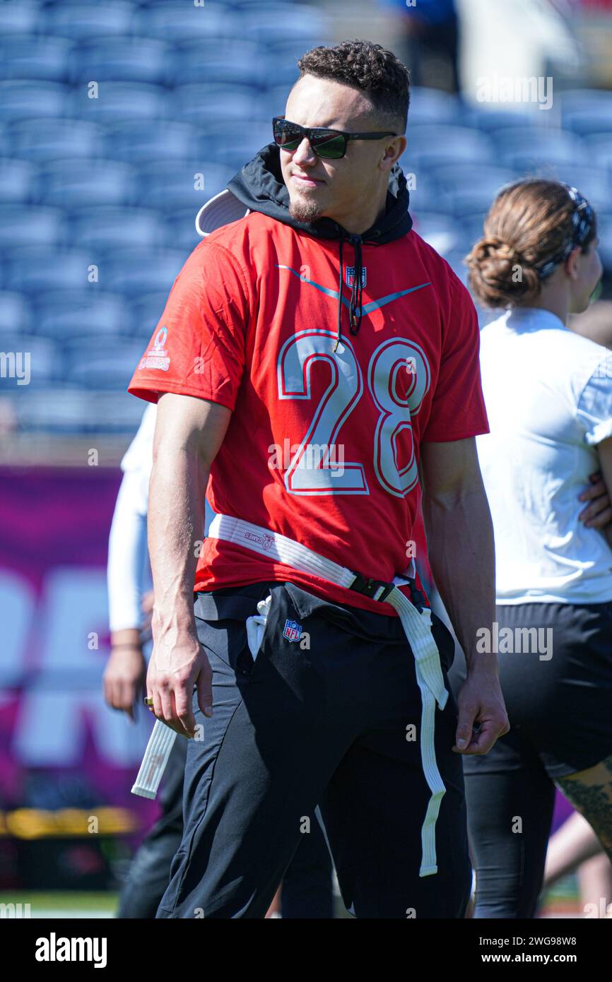 Orlando, Florida, USA, February 2, 2024, Miles Killebrew #28 of the Pittsburgh Steelers During AFC vs NFC NFL Pro Bowl Practice Session at Camping World Stadium. (Photo Credit: Marty Jean-Louis/Alamy Live News Stock Photo