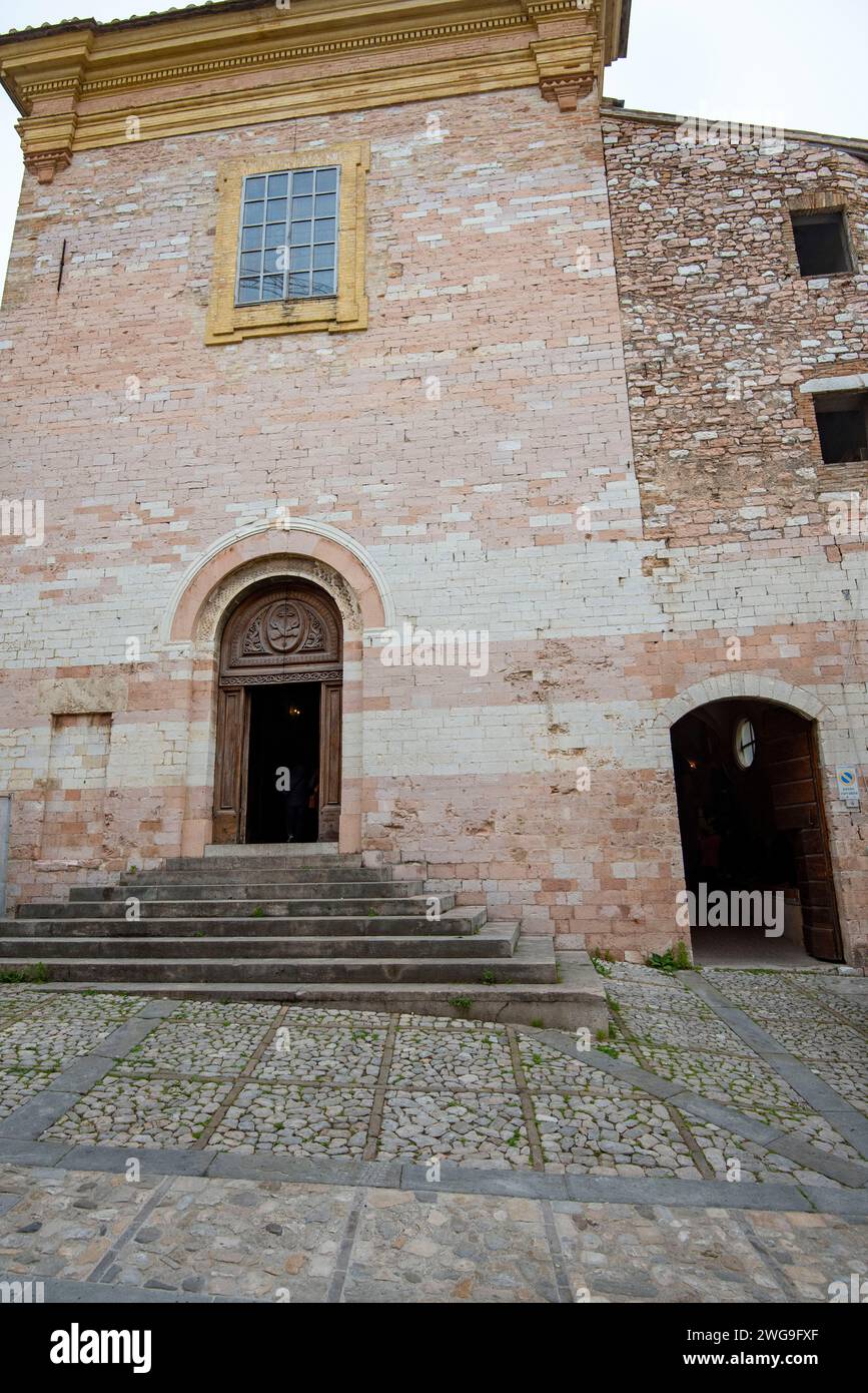 Church of St Andrew in Spello - Italy Stock Photo