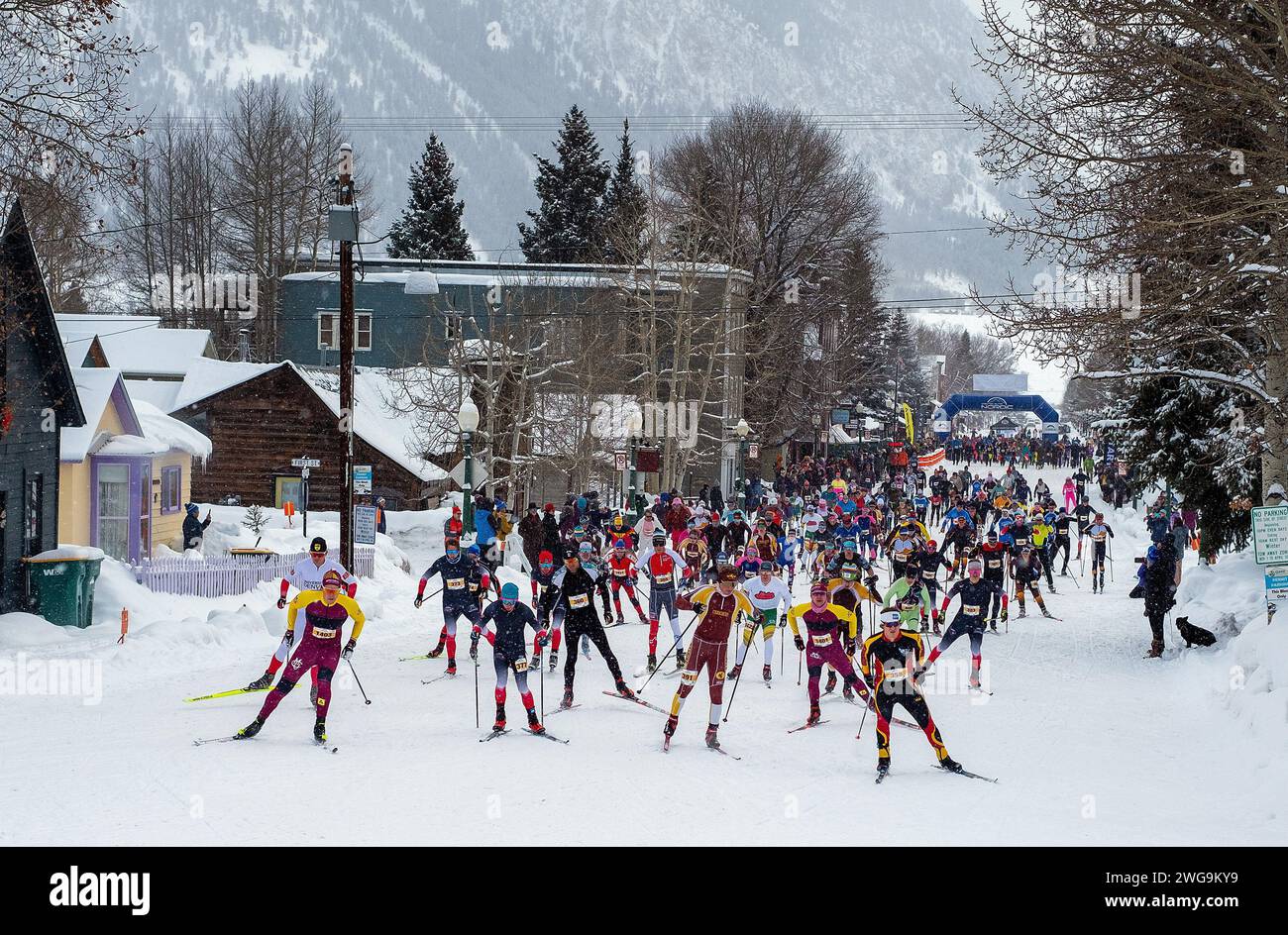 Crested Butte, Colorado, USA. 03rd Feb, 2024. Nordic skiers race