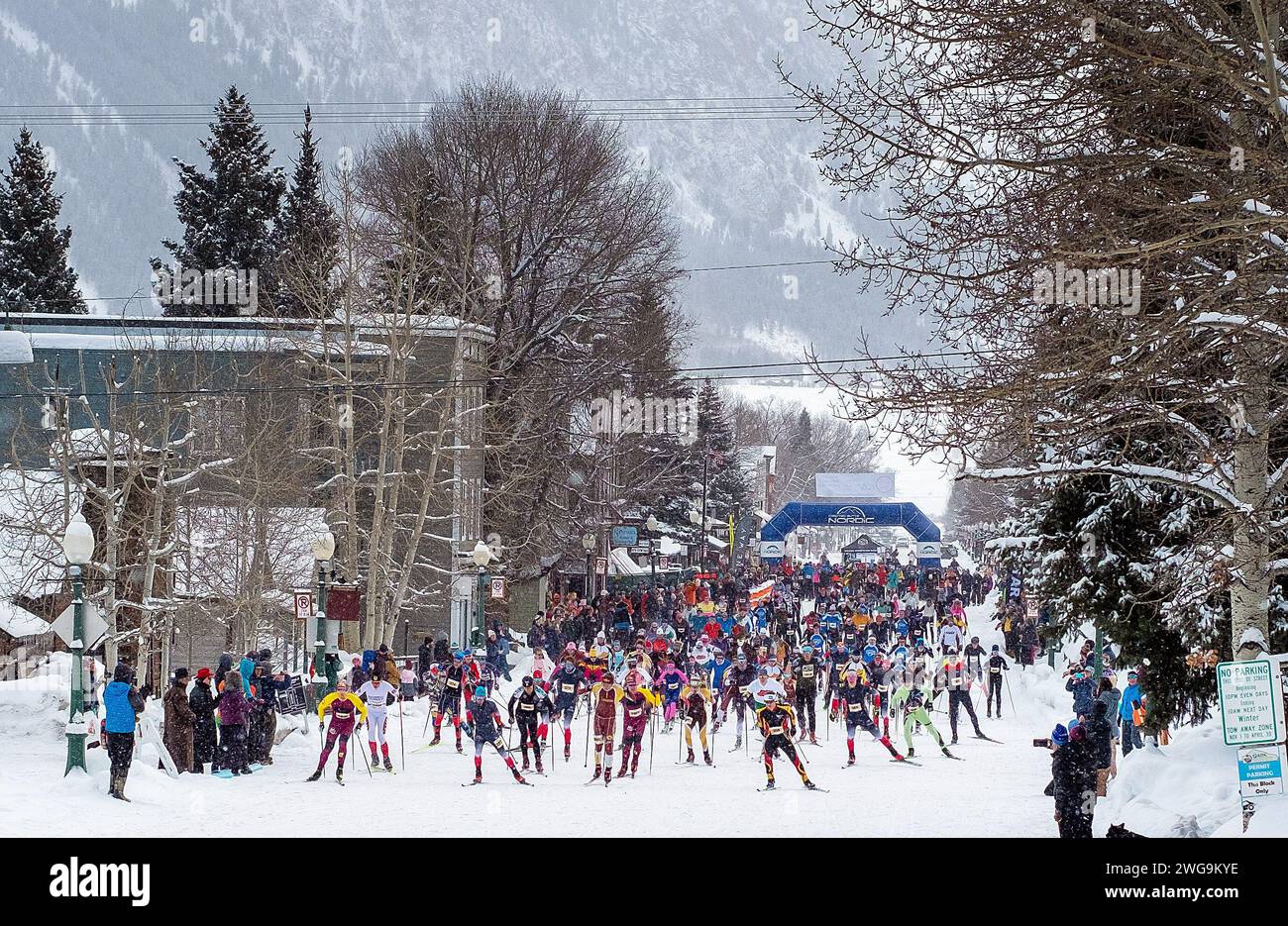 Crested Butte, Colorado, USA. 03rd Feb, 2024. Nordic skiers race