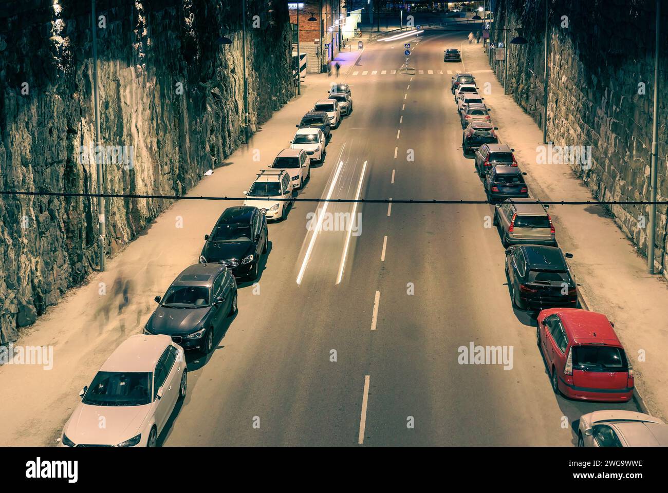 Aerial view busy street lined hi-res stock photography and images - Alamy