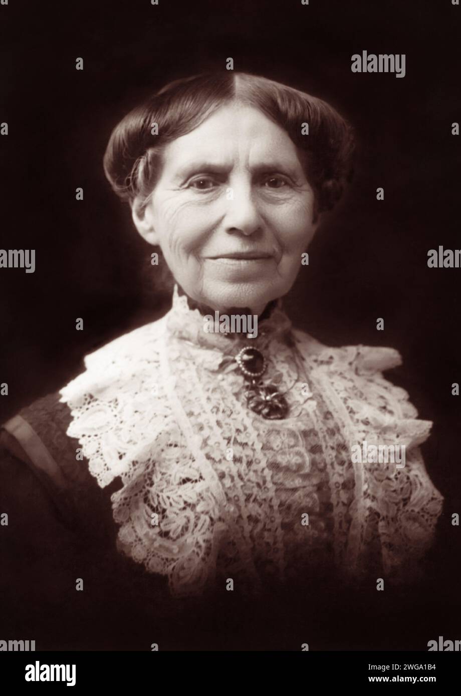 Clara (Clarissa Harlowe) Barton (1821-1912), self-taught American nurse who founded the American Red Cross. (Photo c1904) Stock Photo