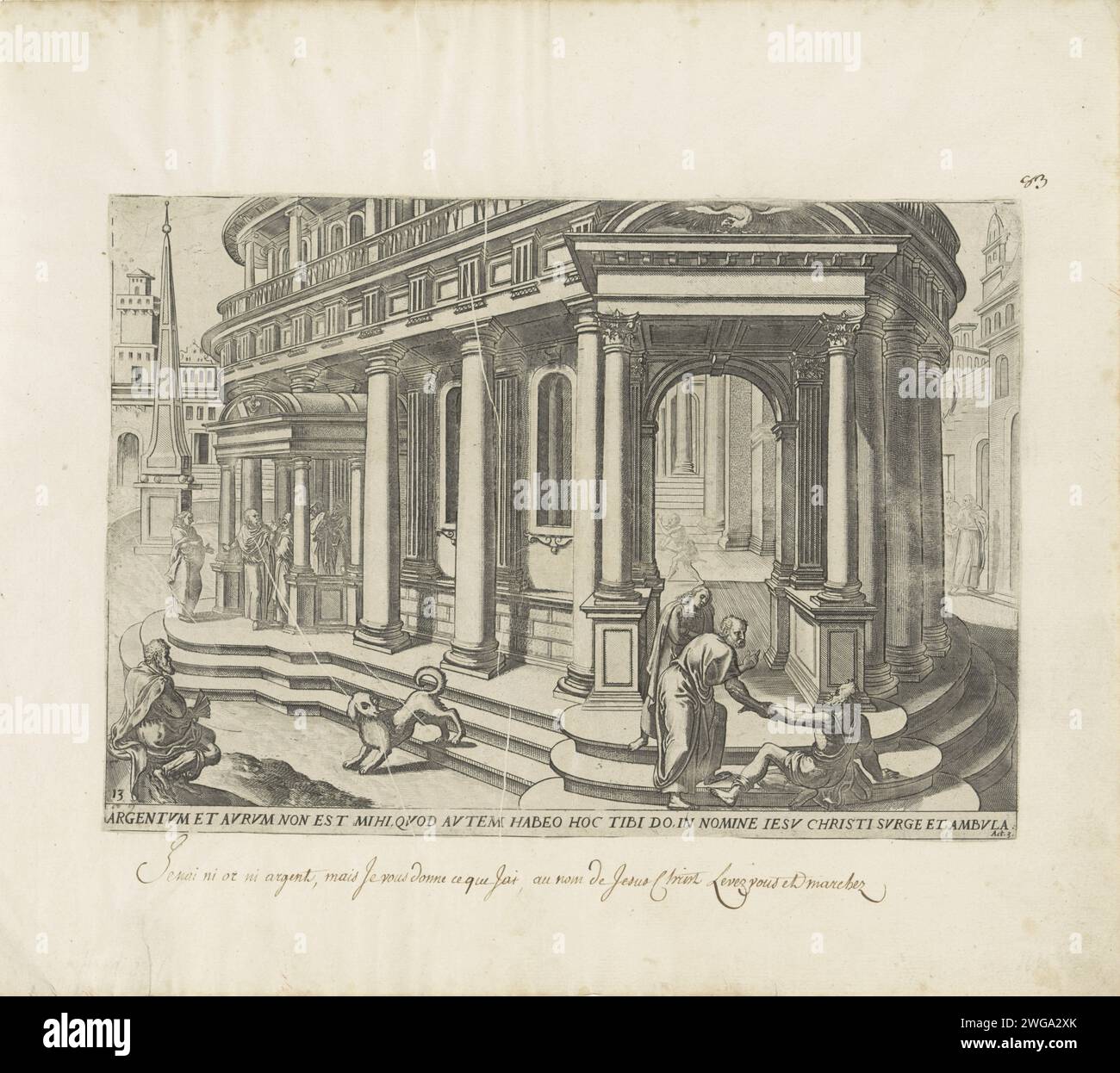Peter and John Heal a Paralyzed Man at the Temple Gate, Lucas van ...
