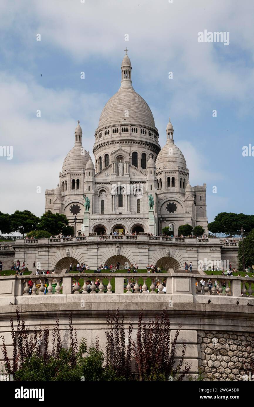 Montmartre and Sacre Coeur Paris France Stock Photo