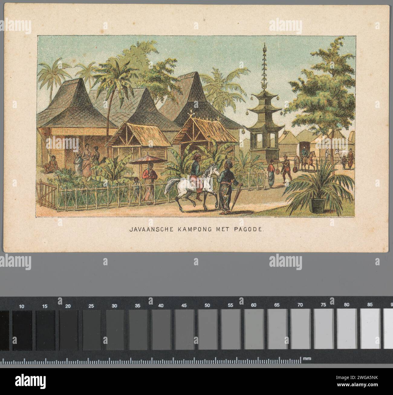 Javanese kampong at the World Exhibition in Amsterdam, 1883, 1883 print ...