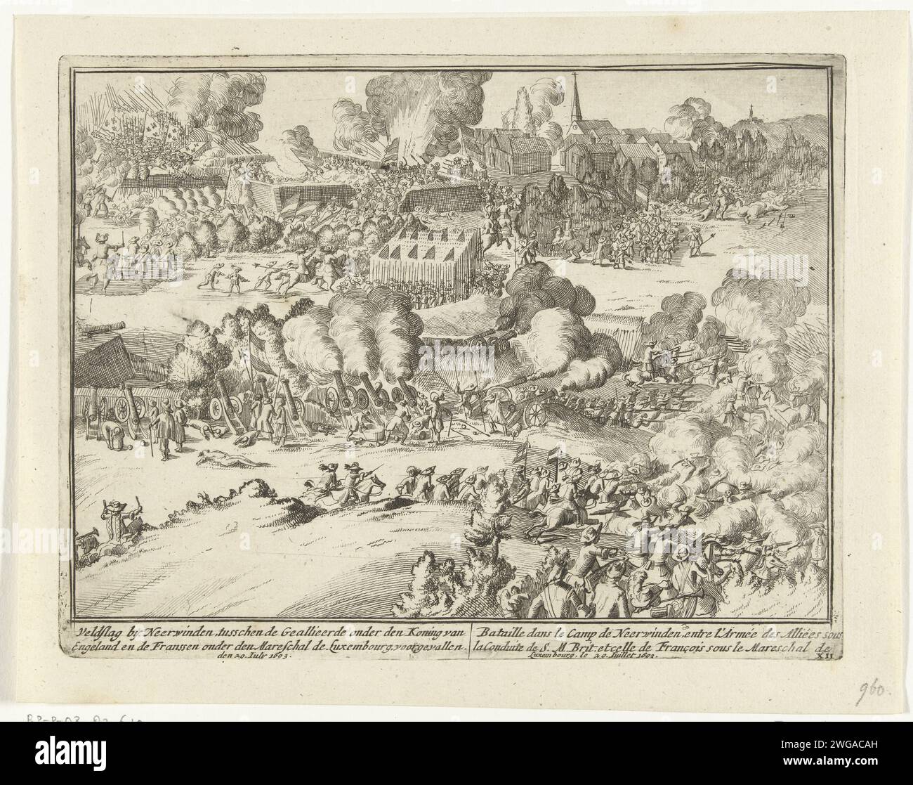 Battle of Landen, 1693, 1695 print Battle of Landen (or Neerwinden) on