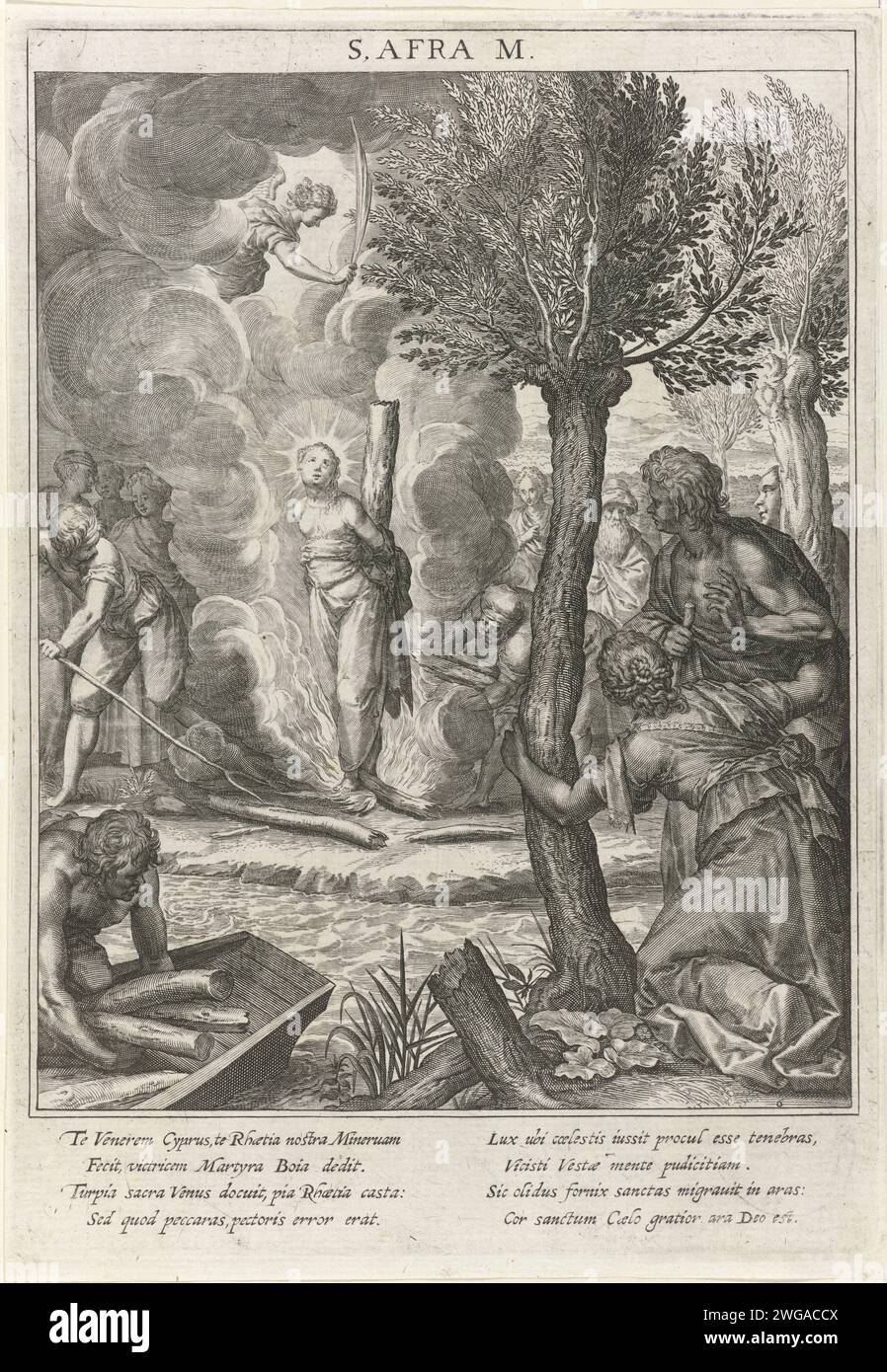 Female martyr with angels hi-res stock photography and images - Alamy