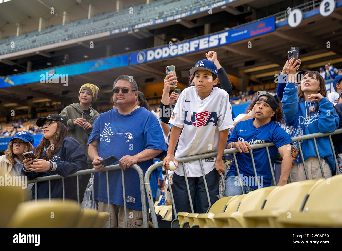 Los Angeles, California, USA. 2nd Feb, 2024. Los Angeles Dodger fans at