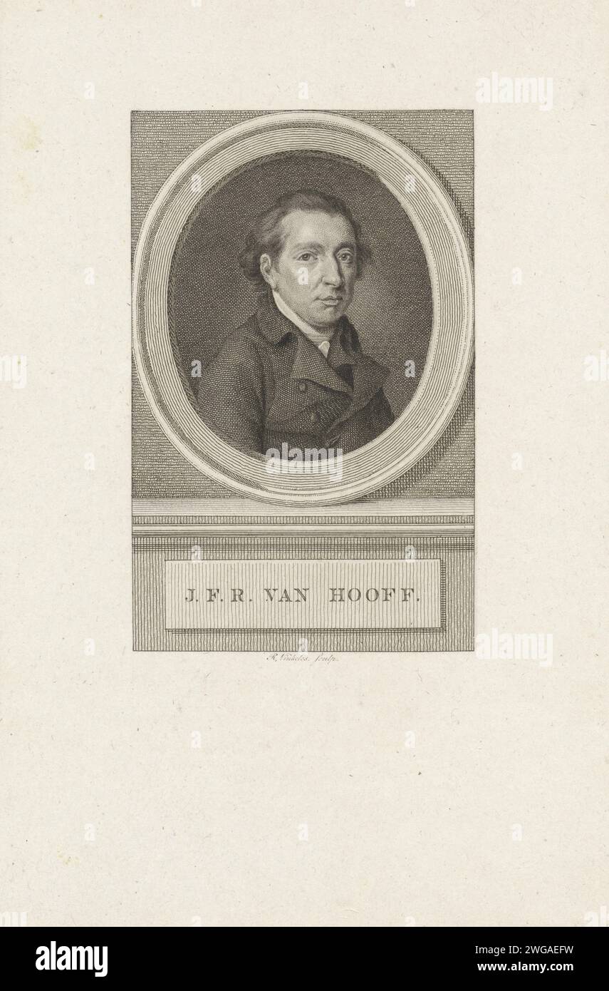Portrait of Johan Frederik Rudolph van Hooff, Reinier Vinkeles (I ...