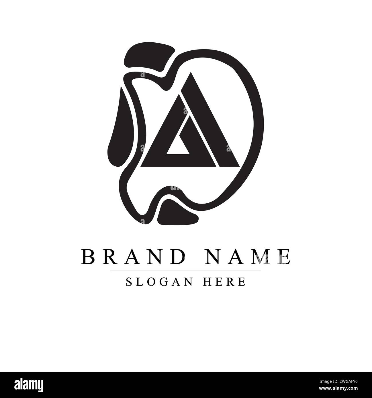 initials letter DA logo design vector illustration template, Initial letter DA logo Stock Vector