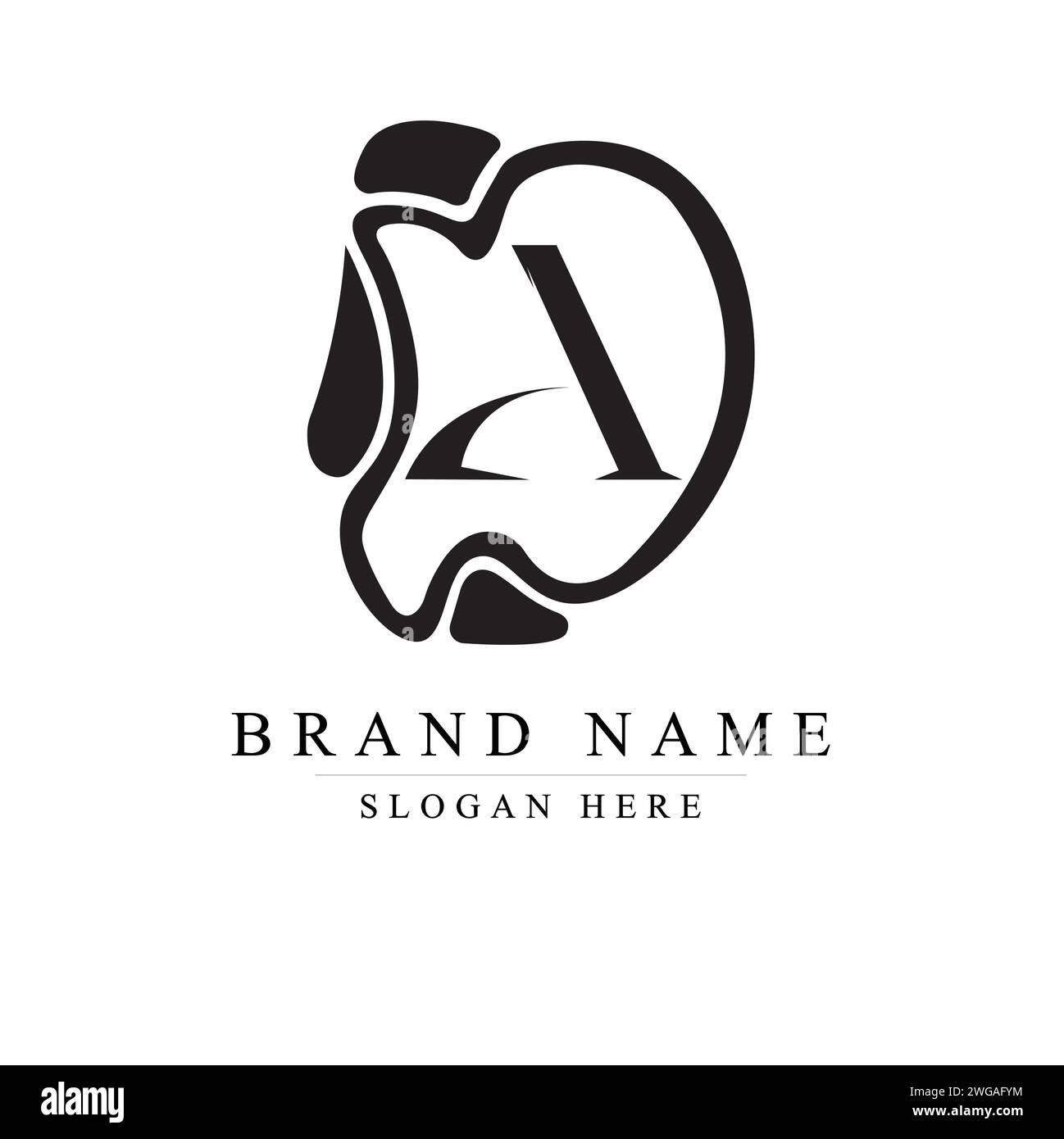 initials letter DA logo design vector illustration template, Initial letter DA logo Stock Vector