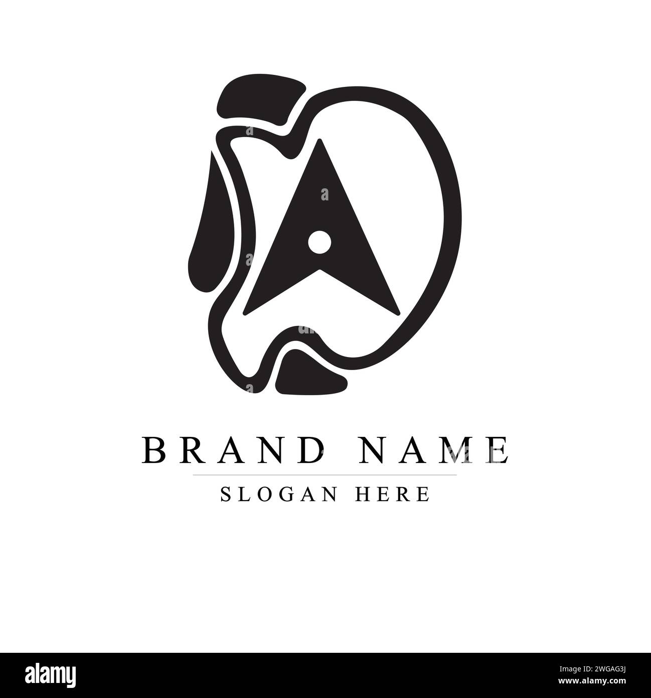 Creative DA letter vector logo design, AD Monogram vector sign, DA Character logotype symbol Stock Vector