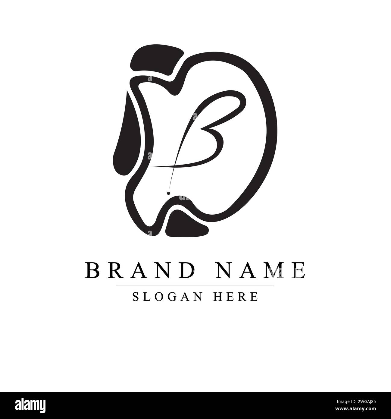 Letter BD Logo Template Design, DB Vector Illustration Design Editable Resizable Stock Vector