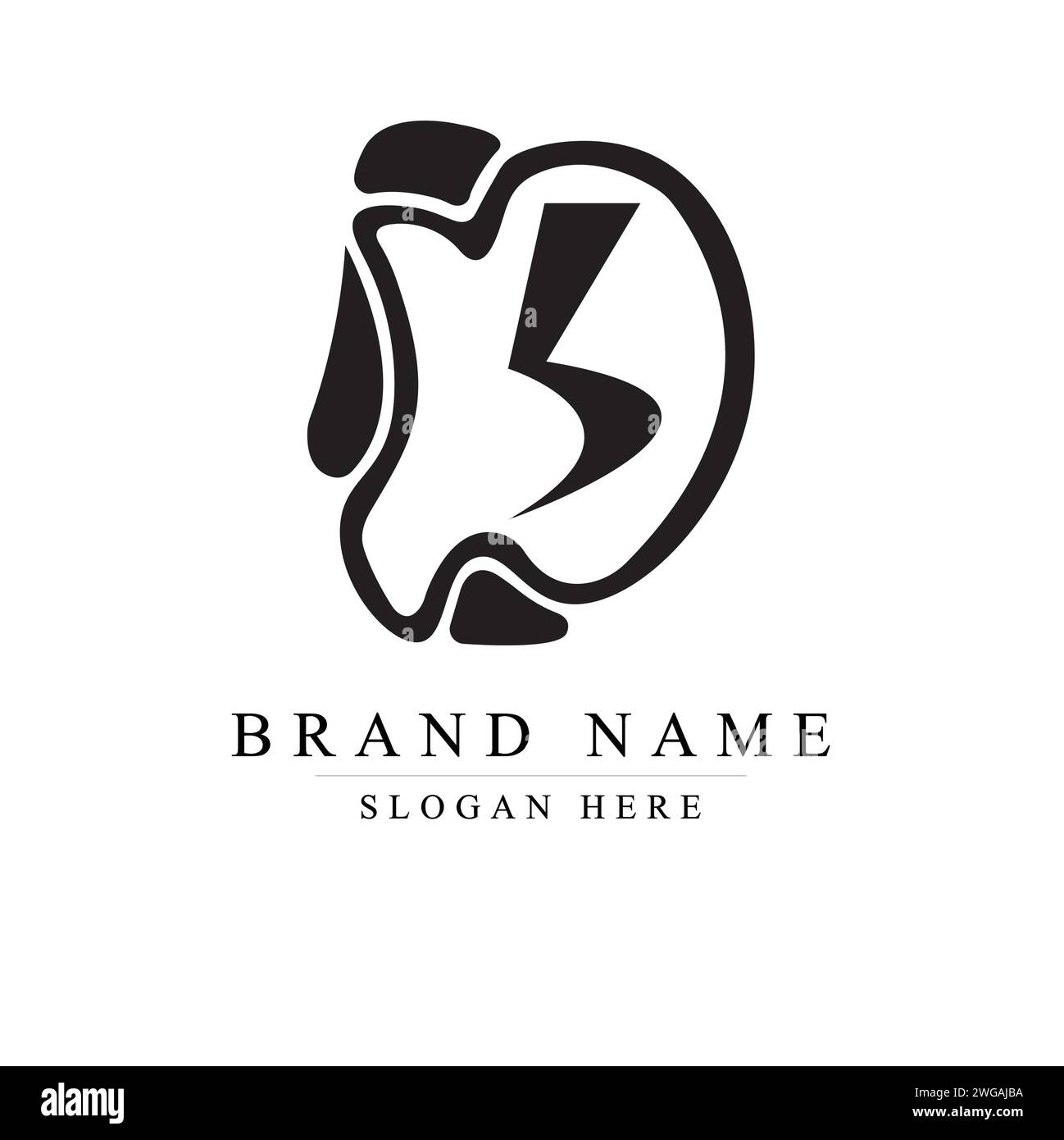 initials letter DB logo design vector illustration template, Initial letter DB logo Stock Vector