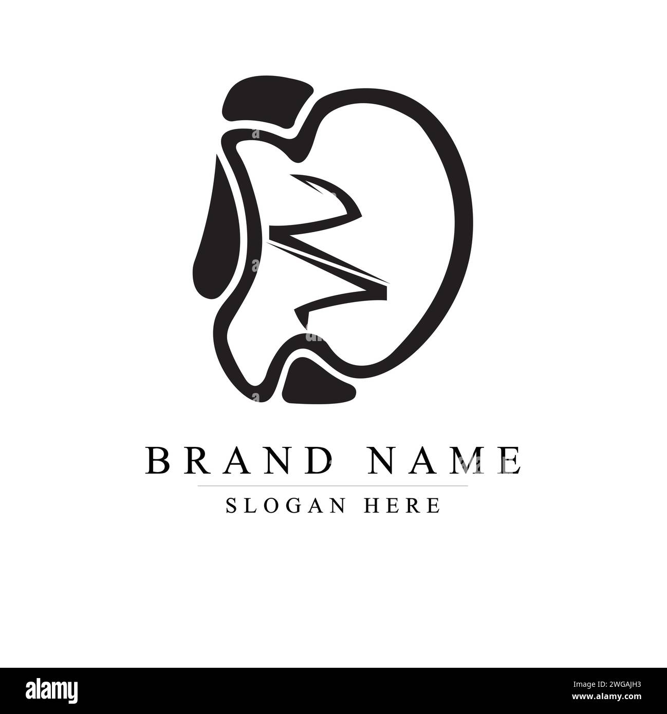 initials letter DB logo design vector illustration template, Initial letter DB logo Stock Vector