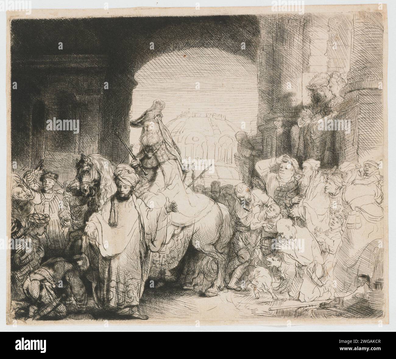 The Triumph of Mordecai, Rembrandt van Rijn, c. 1641 print paper ...