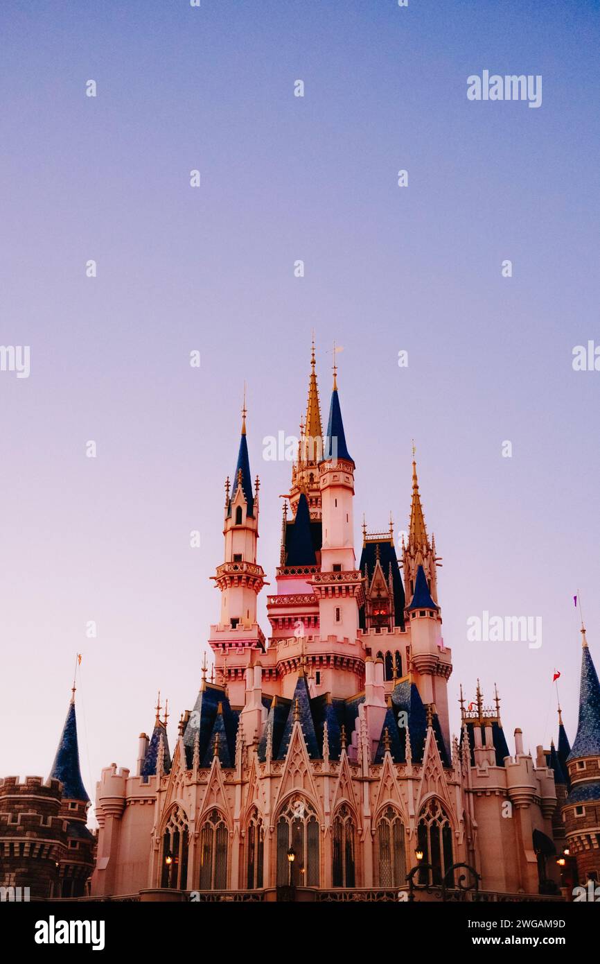 Cinderellas castle, Disneyland, Tokyo, Japan Stock Photo