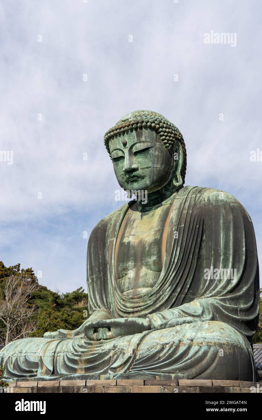 The statue of the Great Buddha of Kamakura in Kotokuin, Japan Stock ...