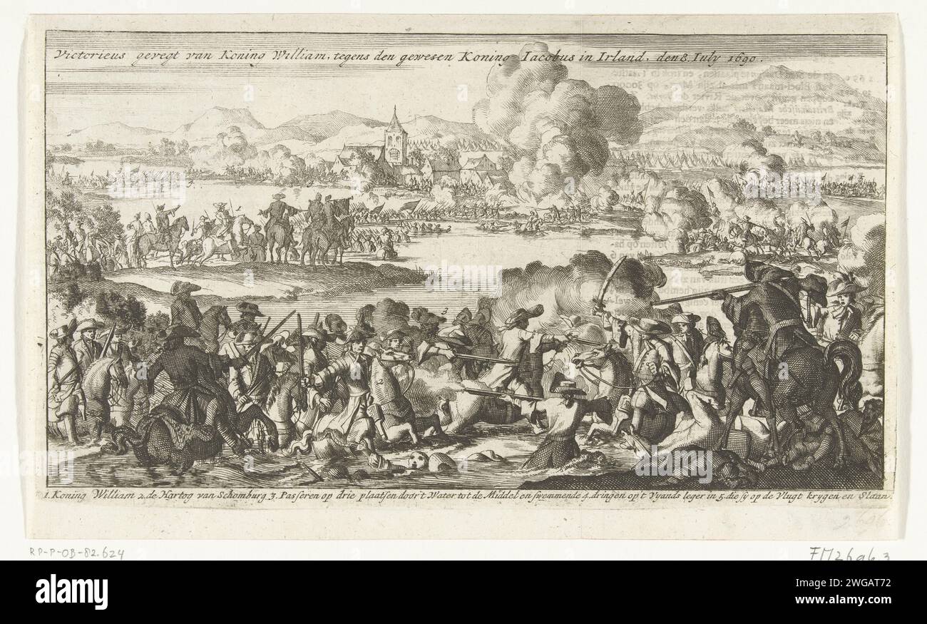 Battle of the Boyne, 1690, 1692 - 1694 print Battle of the Boyne River ...