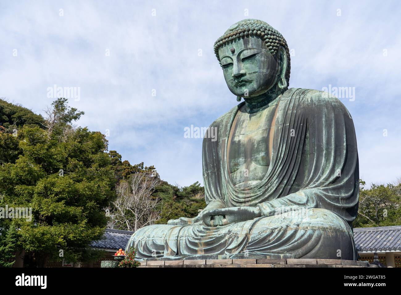 The statue of the Great Buddha of Kamakura in Kotokuin, Japan Stock ...