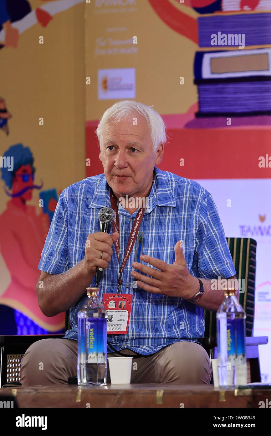 Jaipur, India. 03rd Feb, 2024. Biographer Nicholas Shakespeare is attending a session at the Jaipur Literature Festival 2024 in Jaipur, Rajasthan, India, on February 3, 2024. (Photo by Vishal Bhatnagar/NurPhoto)0 Credit: NurPhoto SRL/Alamy Live News Stock Photo