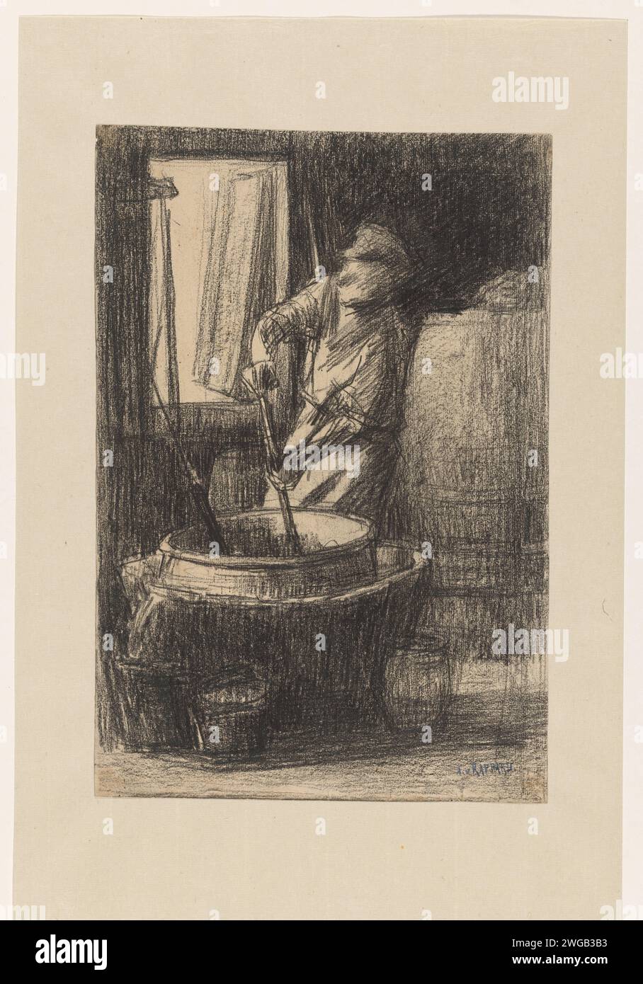 Van Rappard Family Mixing the paint, Anthon Gerhard Alexander van Rappard, 1868 - 1892 ...