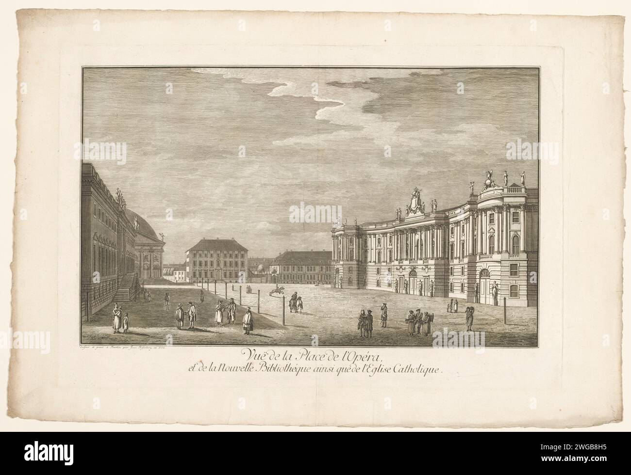 View of the Bebelplatz in Berlin with the Alte libraries and the Altes