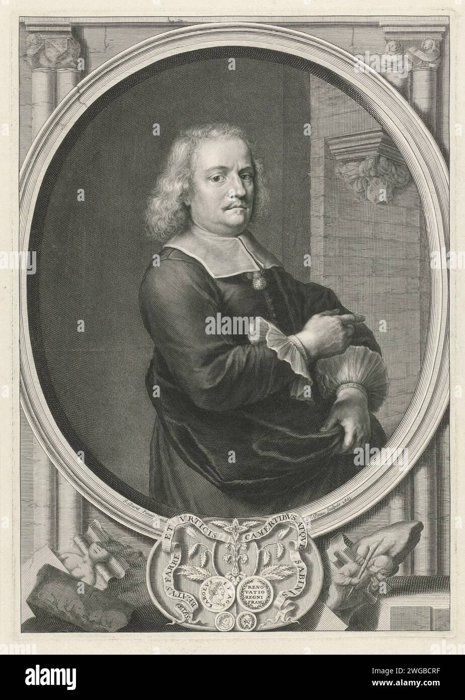 Portret Van Camillo Lilio, Nicolas Pitau (1), after Jean Deeds, 1663 ...