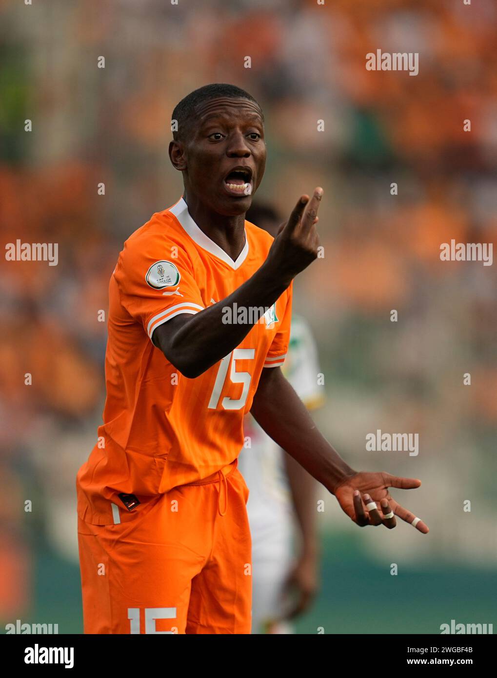 Bouake, Ivory Coast. February 03 2024: Max Alain Gradel (Ivory Coast) // during a African Cup of Nations Quarter final game, Ivory Coast vs Mali, at Stade de la Paix, Bouake, Ivory Coast. Kim Price/CSM Credit: Cal Sport Media/Alamy Live News Stock Photo