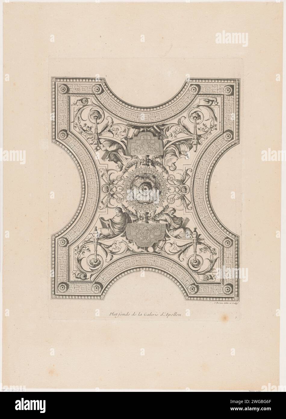 Ceiling puts Oude Mannen, Jean Berain (Le Vieux), 1670 - 1678 print An ...