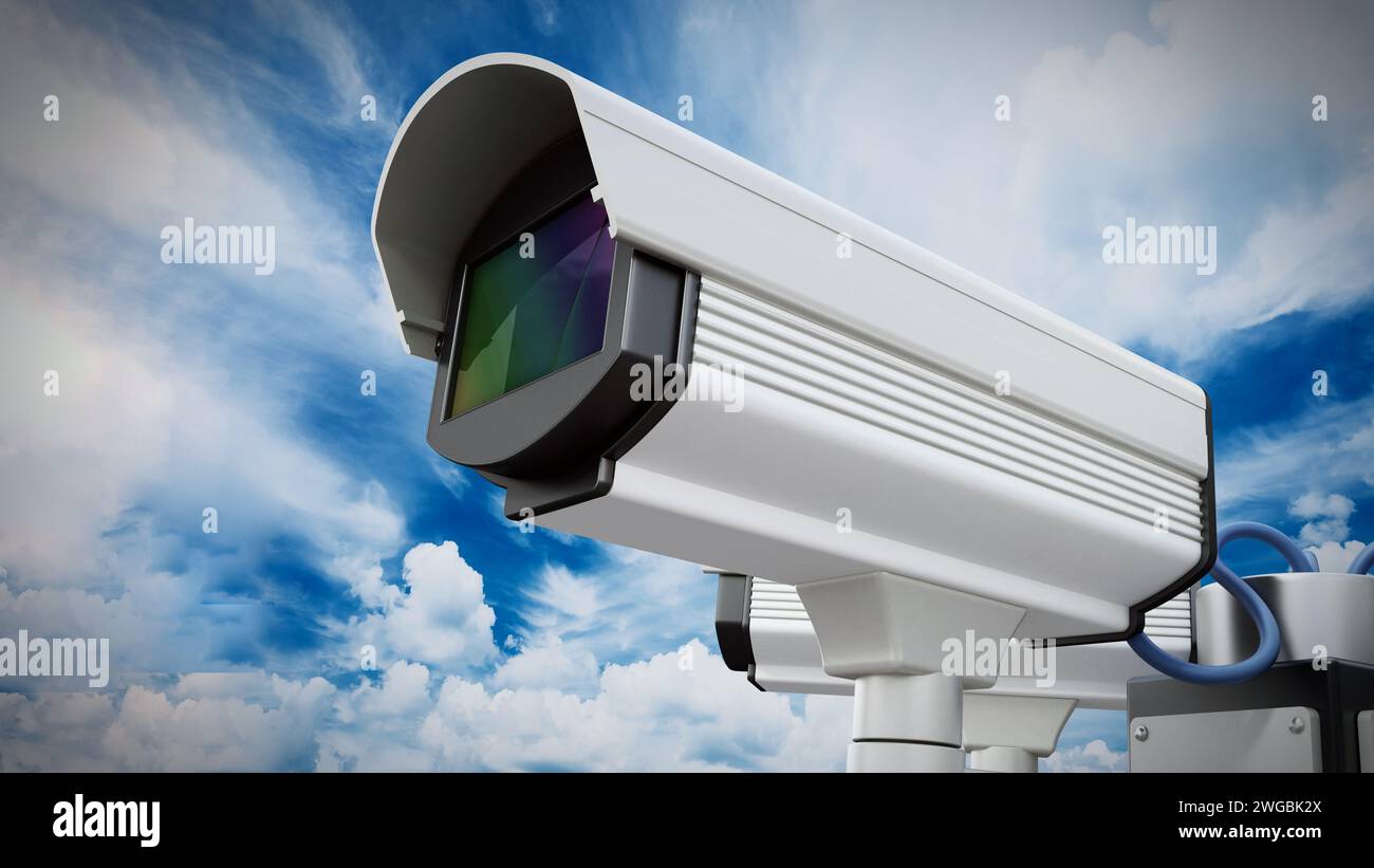3d render cctv security camera hi-res stock photography and images - Alamy