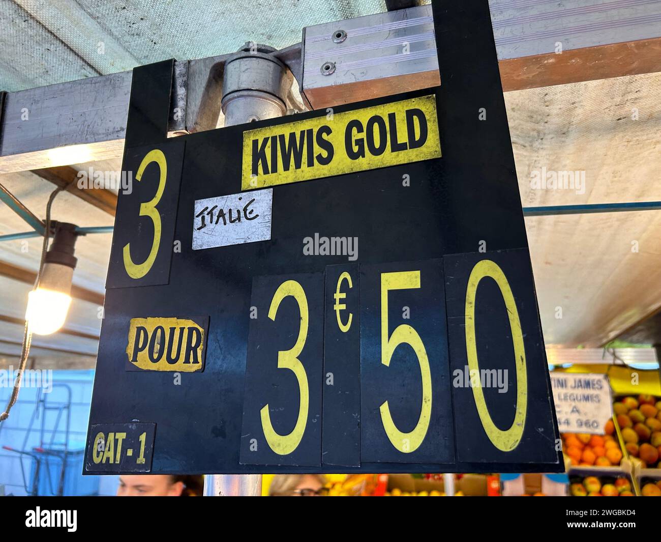 Origin from Spain, Italy and France of Fresh fruit and vegetables on