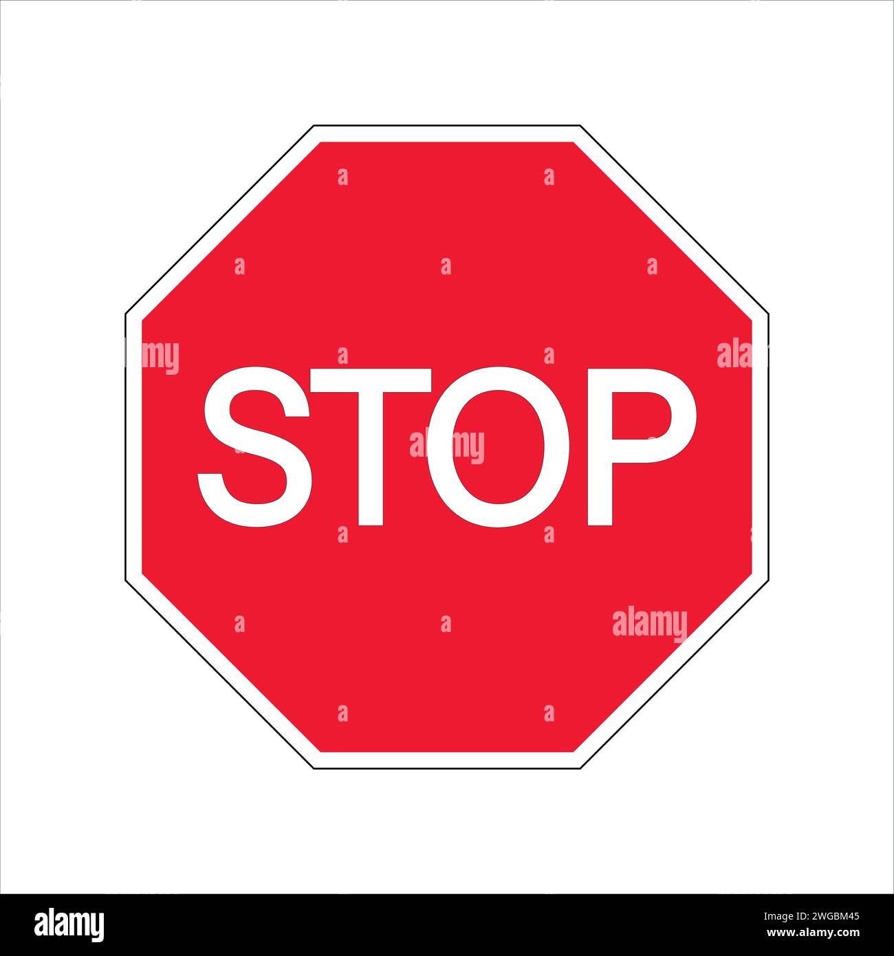 Road Signs Stop Sign And Give Way Stock Vector Image Art Alamy