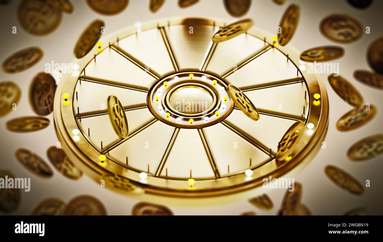 3d gold coin rotation hi-res stock photography and images - Alamy