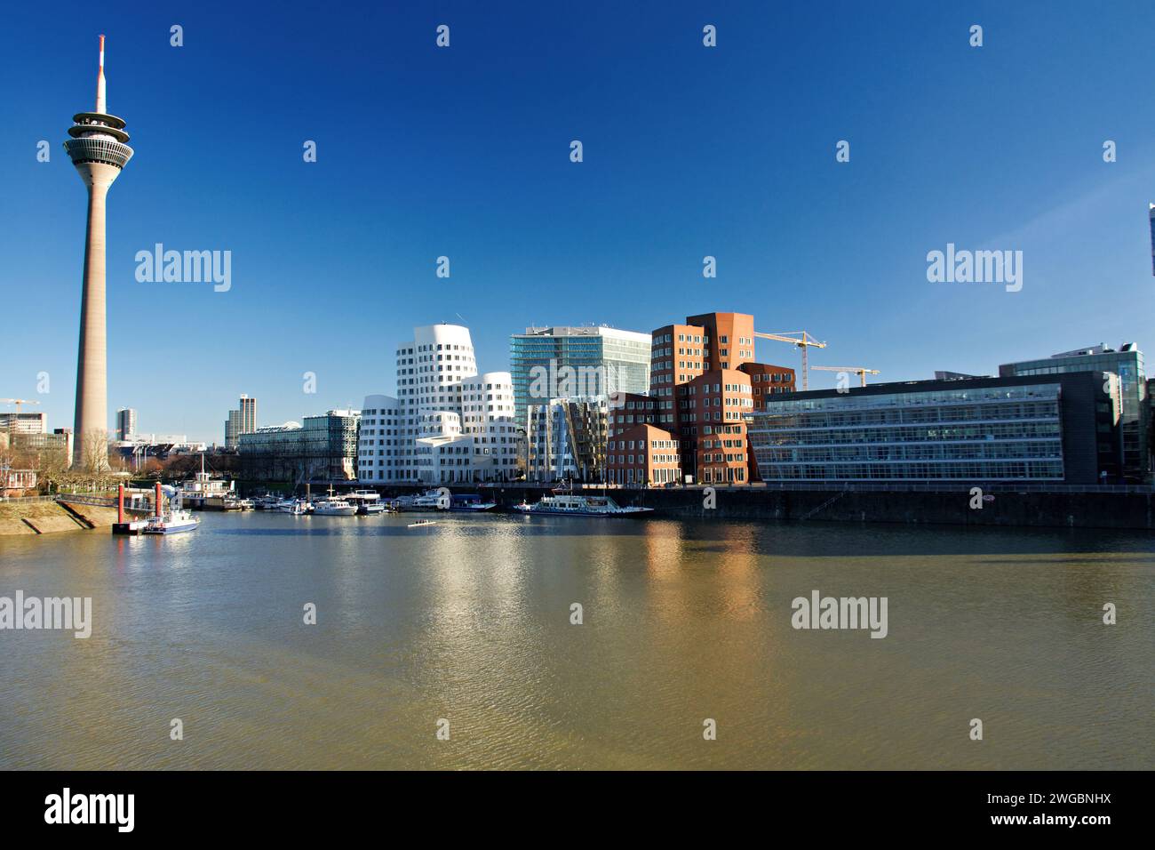 The media harbor in Düsseldorf is an up-and-coming district in which numerous media companies have settled Stock Photo