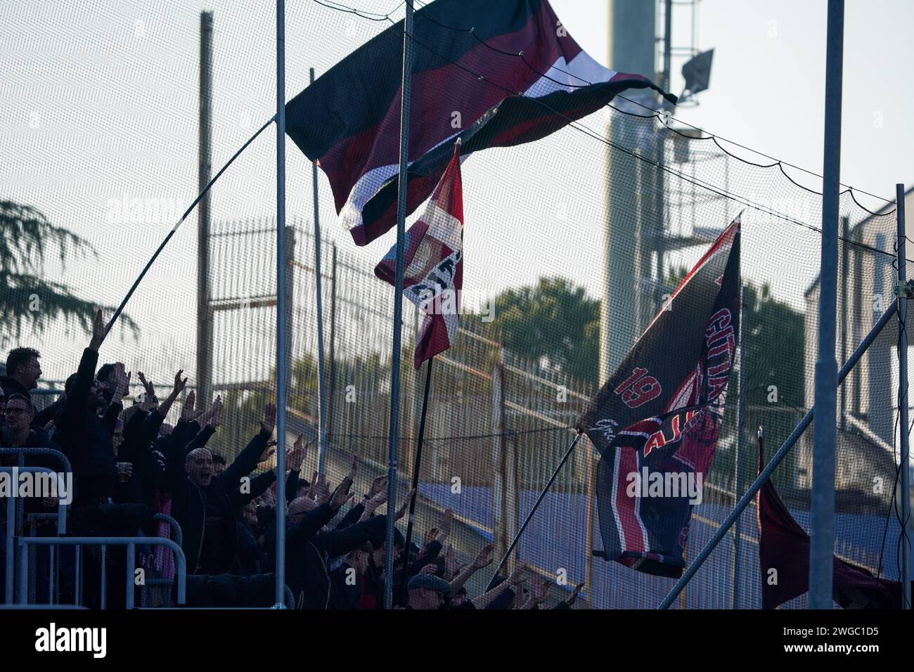 Brescia, Italy. 3 Feb, 2024. AS Cittadella Supporters, during Brescia Calcio vs AS Cittadella , Serie B, at Rigamonti Stadium. Credit: Alessio Morgese/Alessio Morgese / Emage / Alamy live news Stock Photo