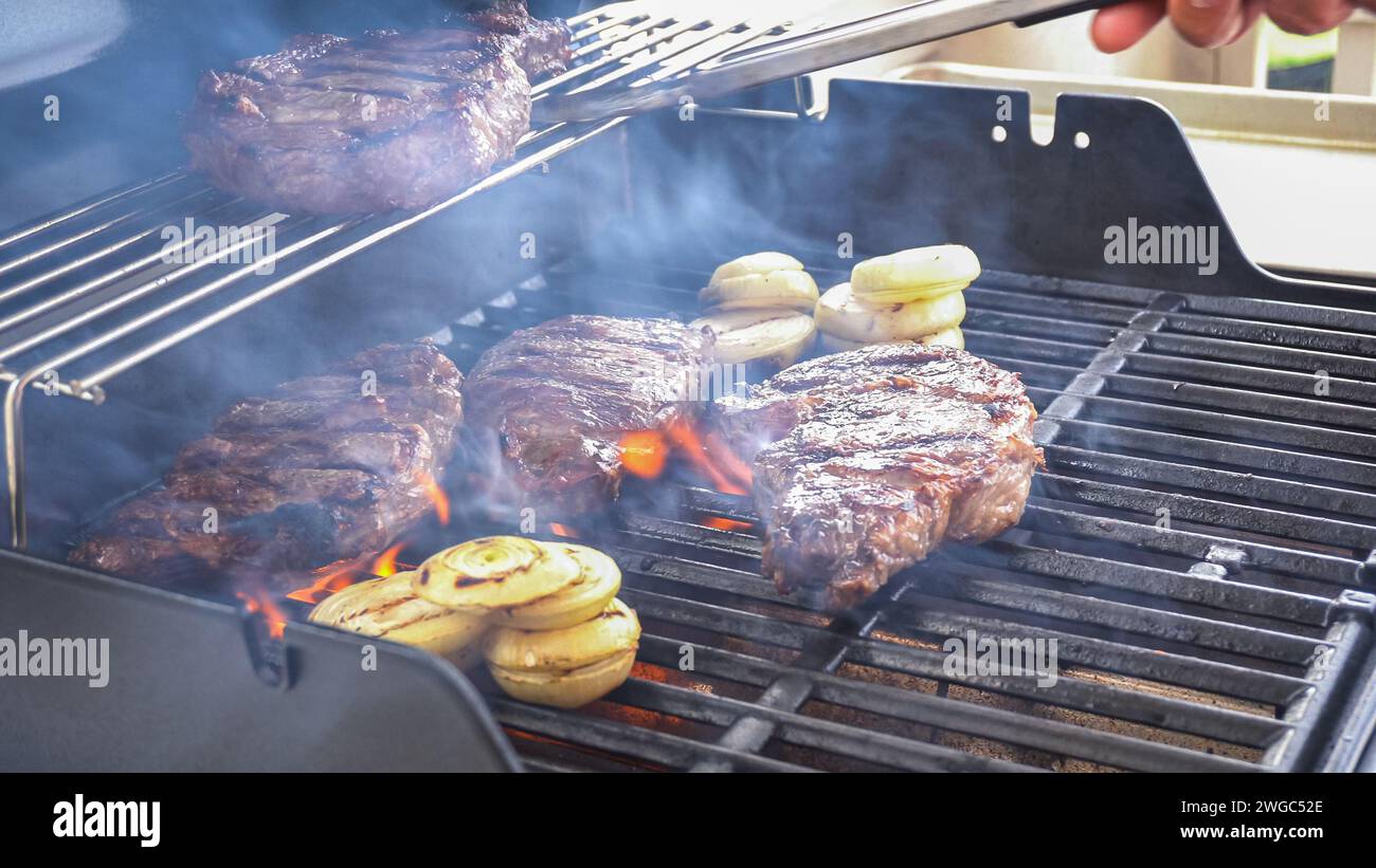 Two burner gas grill hi-res stock photography and images - Alamy