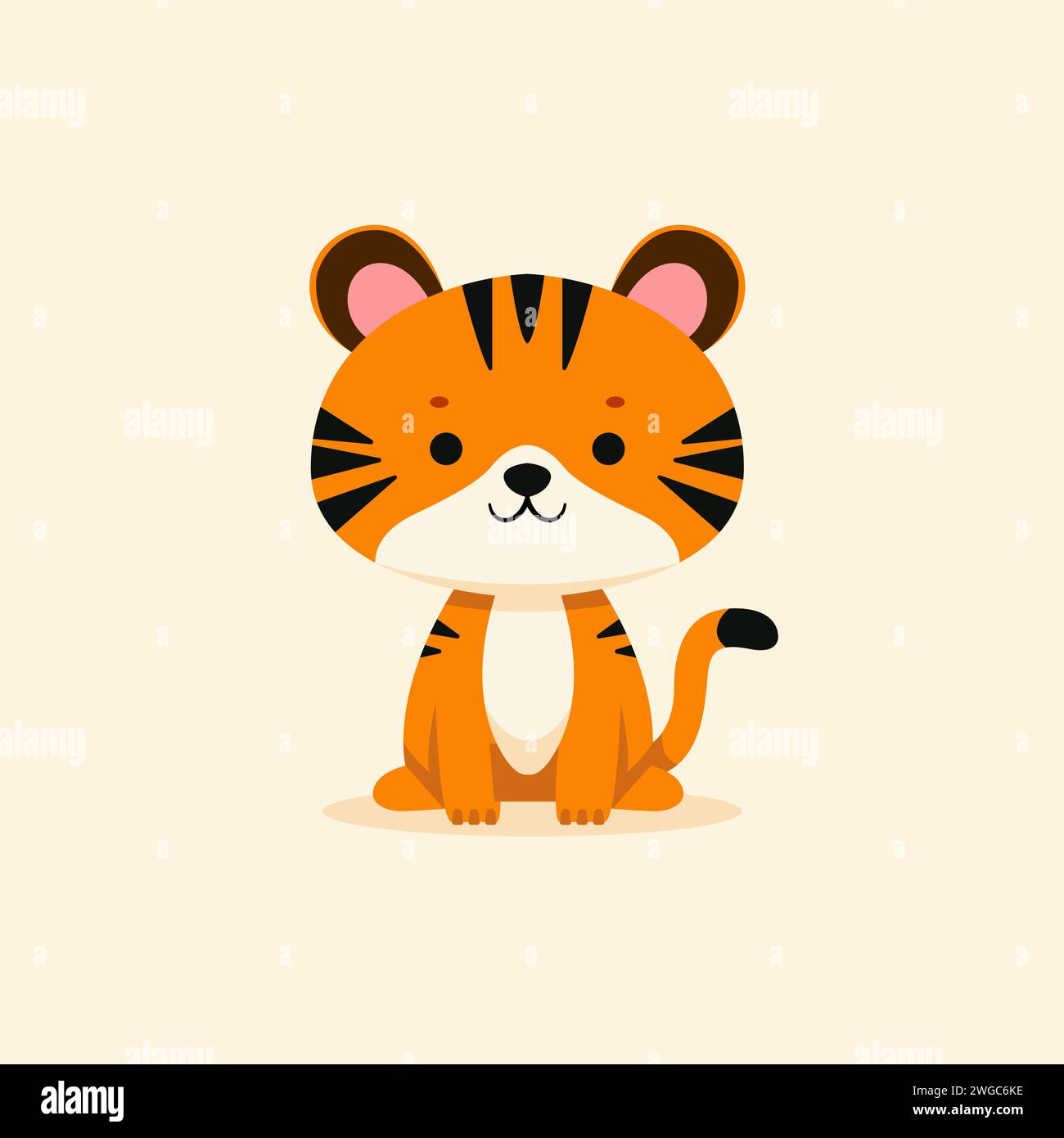 Cute baby tiger illustration Stock Vector Image & Art - Alamy
