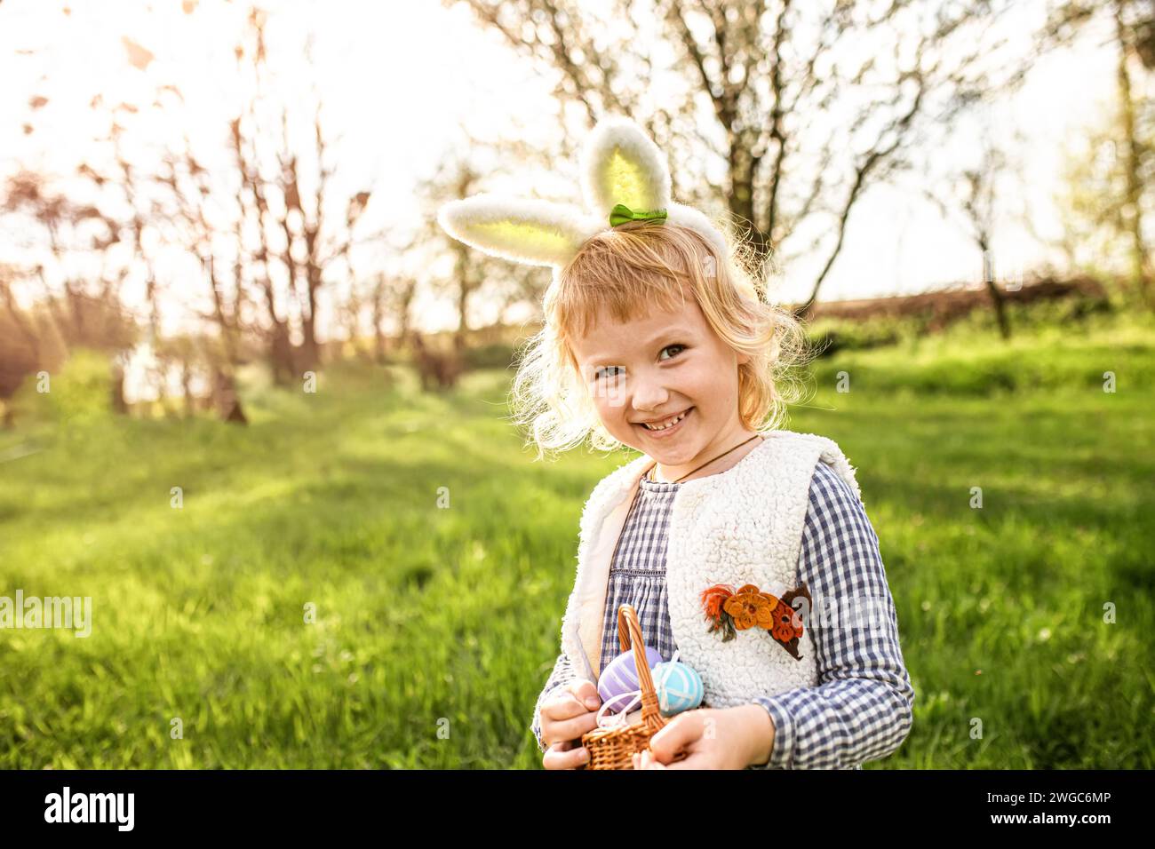 Picture of Child collecting eggs garden chicken hi-res stock photography and ...